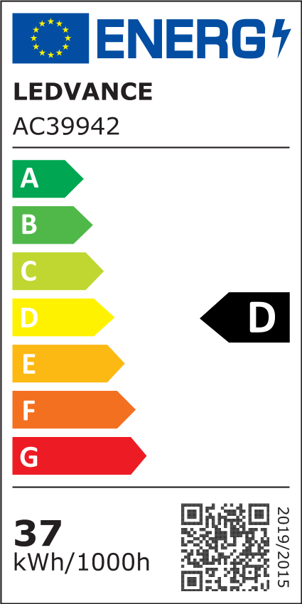 Offizielles EU-Energielabel (EPREL) — Energieeffizienzklasse D