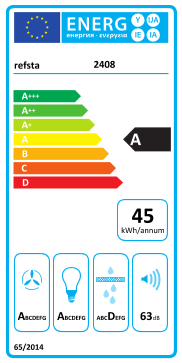 Étiquette énergie officielle UE — Refsta 2408 — Classe A