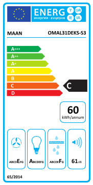 Étiquette énergie officielle UE — Maan OMAL31DEKS-S3 — Classe C