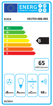 Étiquette énergie officielle UE — Elica E017EII-006-005 — Classe B