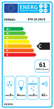 Étiquette énergie officielle UE — Kernau KTH 10.164 B — Classe C