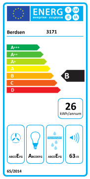 Étiquette énergie officielle UE — Berdsen 3171 — Classe B