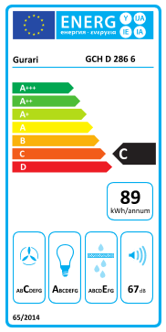 Étiquette énergie officielle UE — Gurari GCH D 286 6 — Classe C