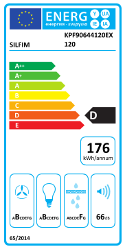 Étiquette énergie officielle UE — Silfim KPF90644120EX120 — Classe D