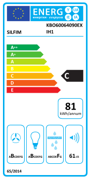 Étiquette énergie officielle UE — Silfim KBO60064090EXIH1 — Classe C