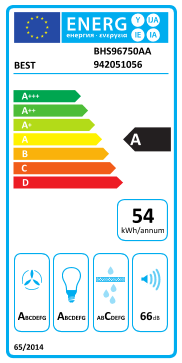 Étiquette énergie officielle UE — Best BHS96750AA 942051056 — Classe A