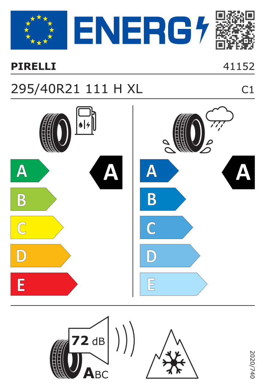 Etichetta Europea Pirelli Pirelli 295/40 R21 111H Scorpion All Season SF 2 Elt VOL XL pneumatici nuovi All Season