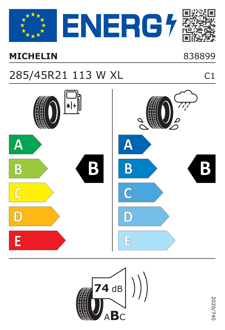Etichetta Europea Michelin Michelin 285/45 R21 113W Latitude Cross MO1 XL pneumatici nuovi Estivo