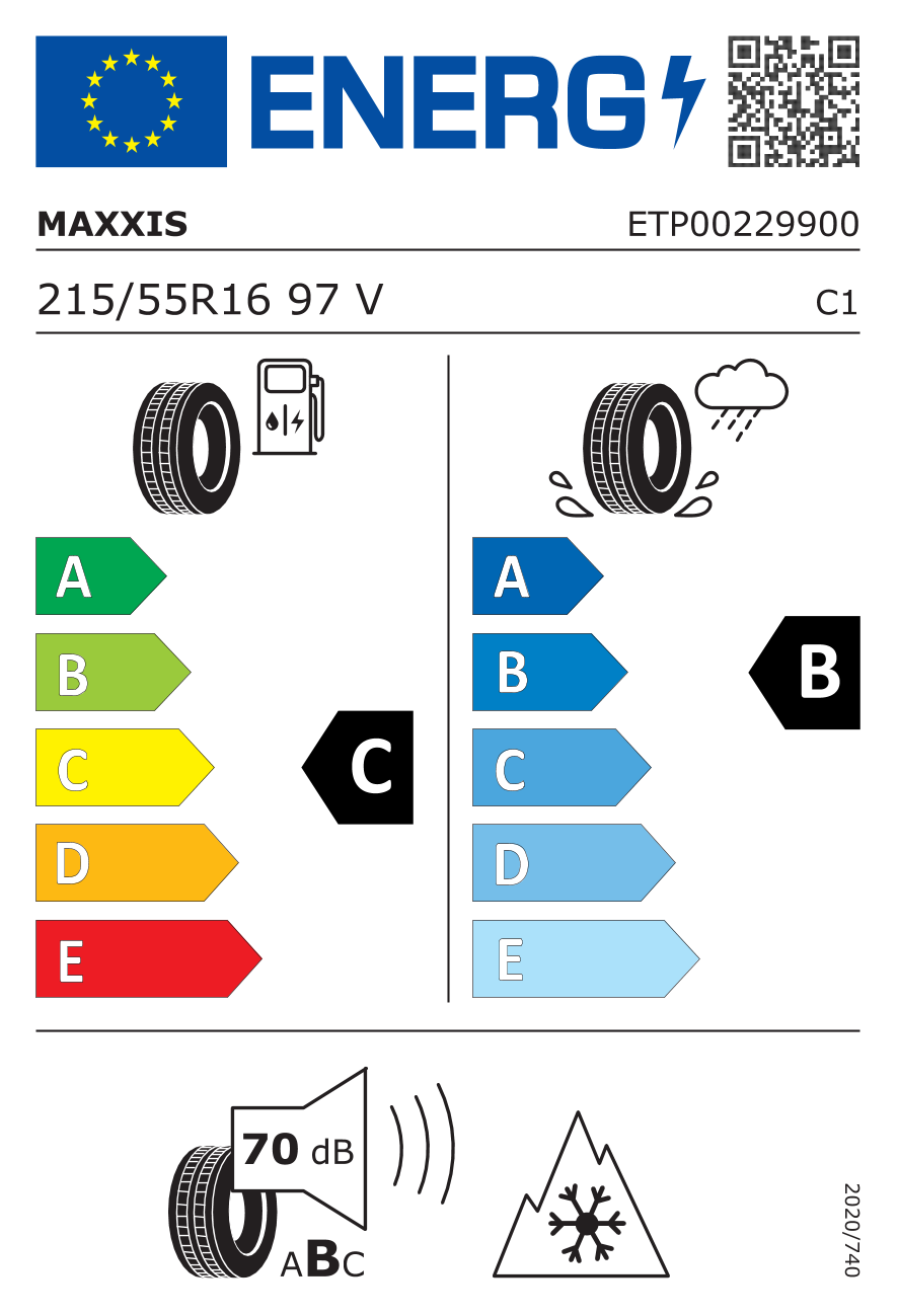 Etichetta Europea Maxxis Maxxis 215/55 R16 97V AP-3 ALL SEASON XL pneumatici nuovi All Season