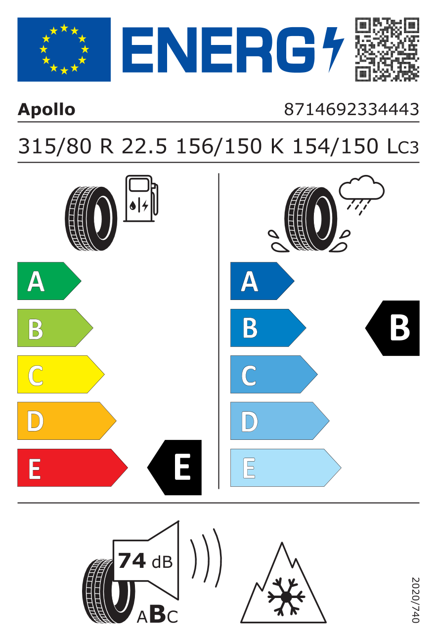Etykieta energetyczna Apollo EnduTrax MD